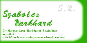 szabolcs marhhard business card